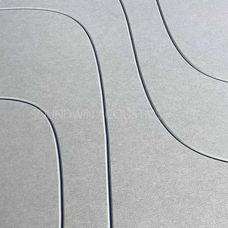 EN13501‑1 B‑s1 d0 Duplex Engraved Polyester Acoustic Wall Panel Noise Reduction Board for Break Room:SWPT-DUCA008