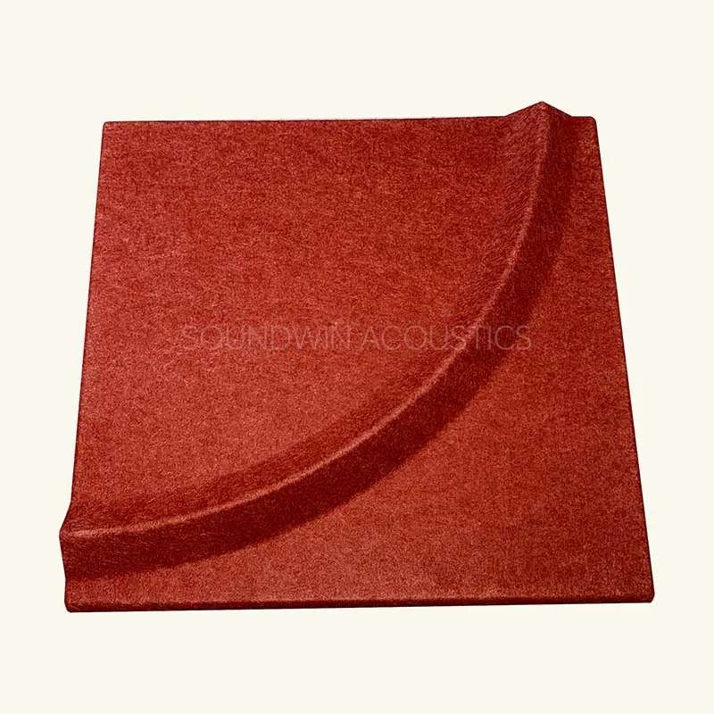 Commercial 3D Eco-Friendly Acoustic Panels PET Polyester Fiber Sound Insulation Wall Panels For Lobby Office Space:SW3D-021