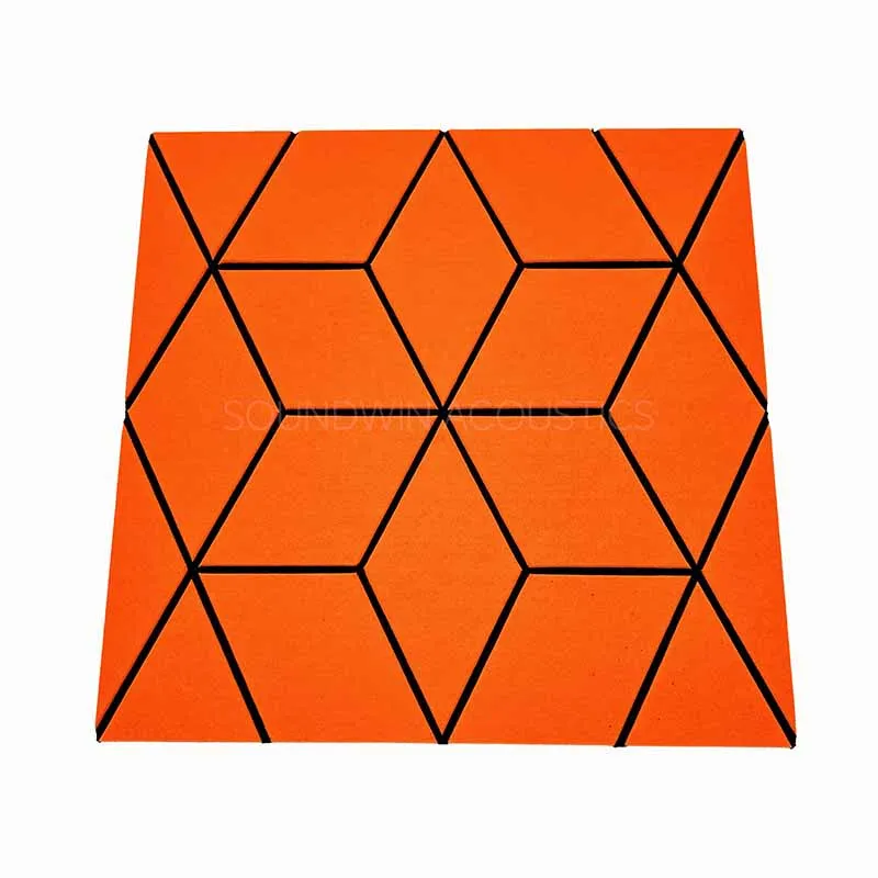 12mm Duplex Color Engraved Polyester Fiber Acoustic Panel Decor Sound Proof Wall Panel for Cinema:SWPT-DUCA002