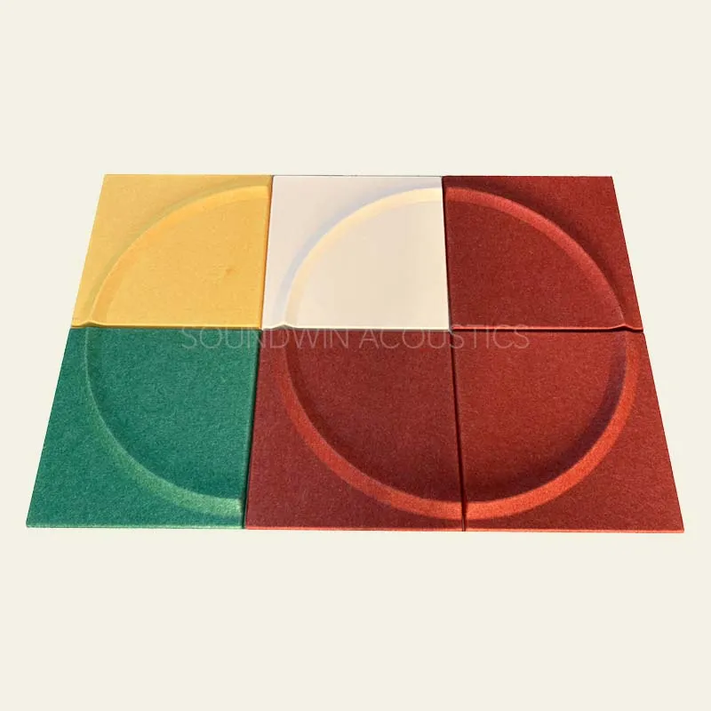 Commercial 3D Eco-Friendly Acoustic Panels PET Polyester Fiber Sound Insulation Wall Panels For Lobby Office Space:SW3D-021