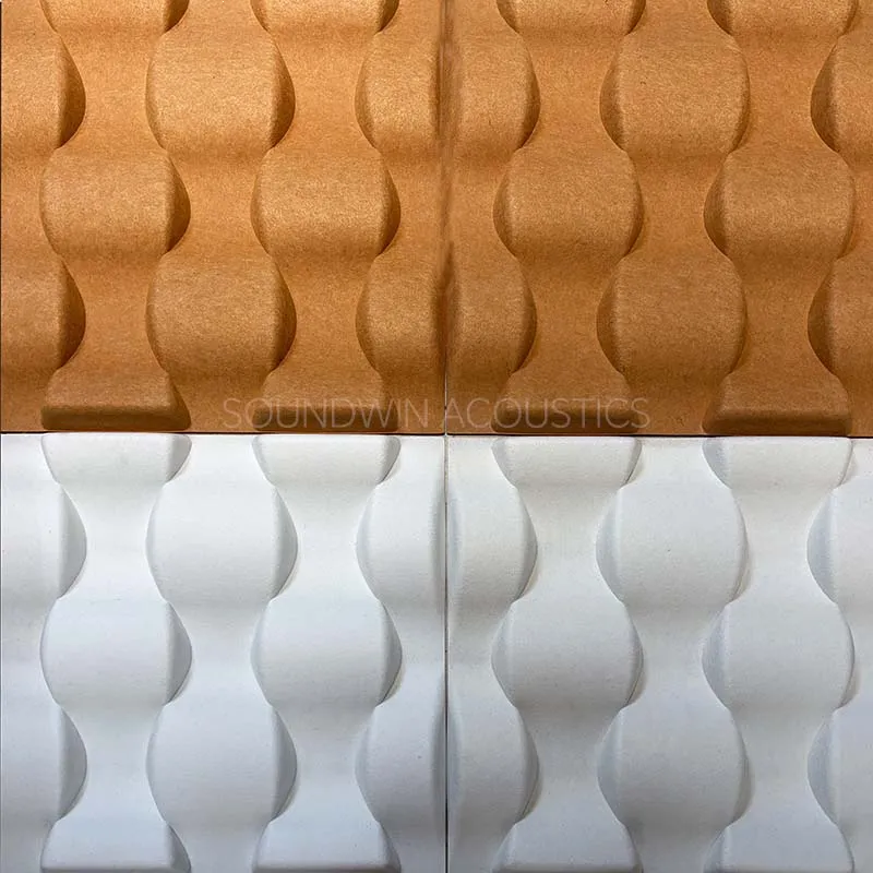 3D Decorative Polyester PET Sound Absorbing Panels Interior Acoustic Wall Panels for Hotel & Office Decoration:SW3D-025