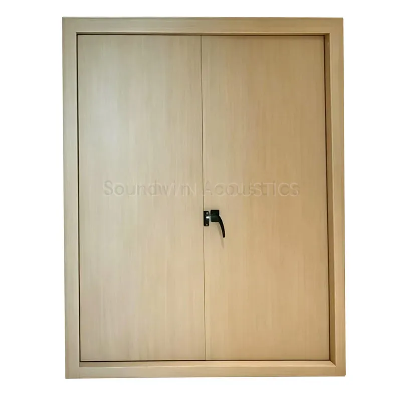 One Frame Two Door Sashes Soundproof Door Series, Modern Acoustic Insulation Door for Hotel, Apartment and Commercial Space:SWDR-011