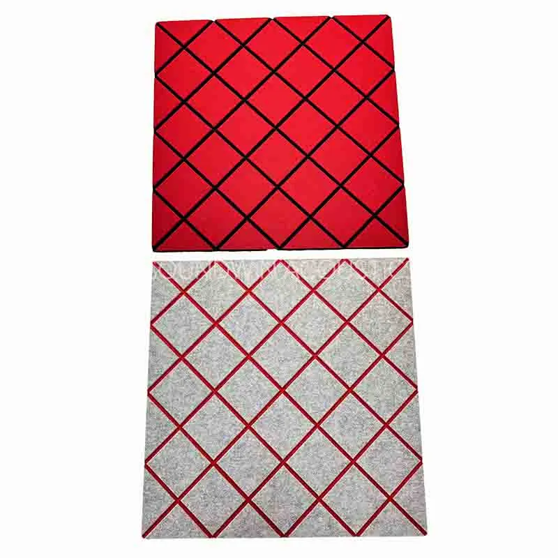 Custom Pattern Duplex Polyester Fiber Acoustic Wall Panel Fire Rated Sound Absorption Panel for Meeting Room:SWPT-DUCA004