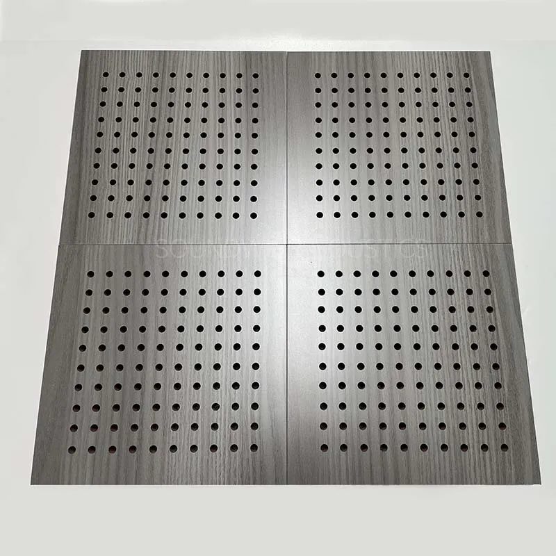 Auditorium Use Perforated Wooden Acoustic Panel High‑Performance Noise Reduction Interior Wall Panel:SWPT-003